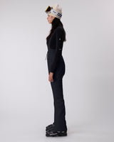 High Waisted Riding Bib - Caviar