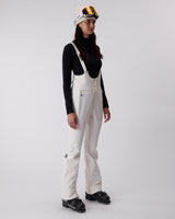 High Waisted Riding Bib - Whisper White