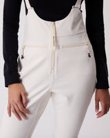 High Waisted Riding Bib - Whisper White