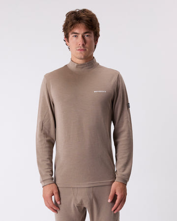 Men's Merino Mockneck - Desert Taupe