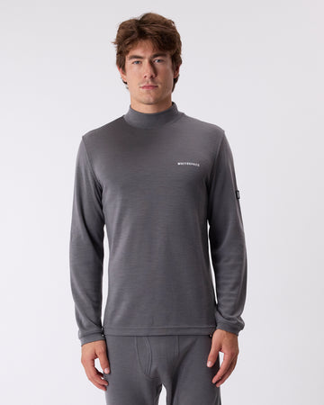 Men's Merino Mockneck - Granite Gray
