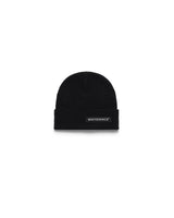 Tight Knit Cuffed Beanie - Caviar