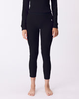 Waffle Knit Bottom - Caviar