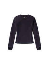 Waffle Knit Crewneck - Caviar