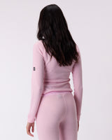Waffle Knit Crewneck - Pink Lady