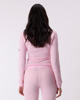 Waffle Knit Crewneck - Pink Lady
