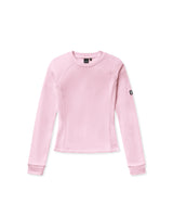 Waffle Knit Crewneck - Pink Lady
