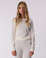 Waffle Knit Crewneck - Whisper White