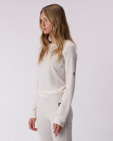 Waffle Knit Crewneck - Whisper White