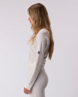 Waffle Knit Crewneck - Whisper White
