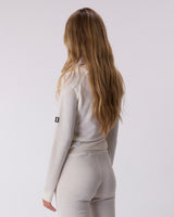 Waffle Knit Crewneck - Whisper White