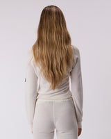 Waffle Knit Crewneck - Whisper White