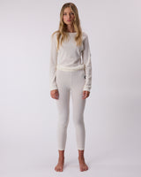 Waffle Knit Crewneck - Whisper White