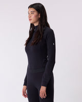 Women's Merino Mockneck - Caviar
