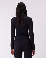 Women's Merino Mockneck - Caviar