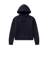 Cropped French Terry Hoodie - Caviar
