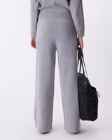 Merino Wide Leg Knit Pant - Pigeon