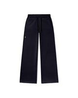 Wide Leg French Terry Sweatpants - Caviar
