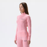 Women's Merino Mockneck - Pink Icing
