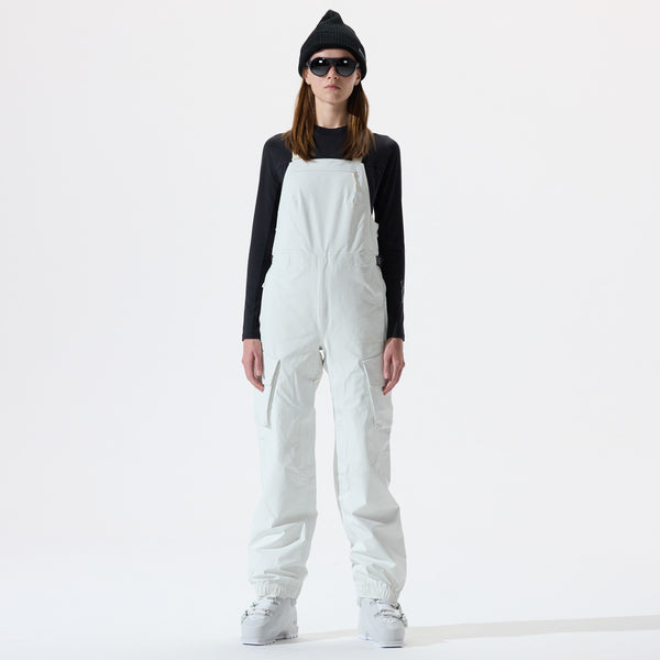 Papier パピエ　Cut overall/White PerformanceBibPant_W_WarmWhite