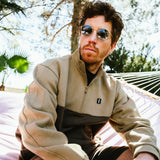 Quarter Zip Sweatshirt - Slate Black / Desert Taupe