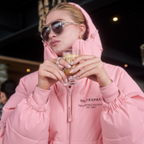 Cropped Puffer Jacket - Pink Icing