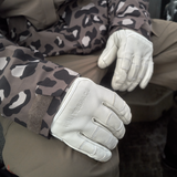 Leather Riding Gloves - Bone