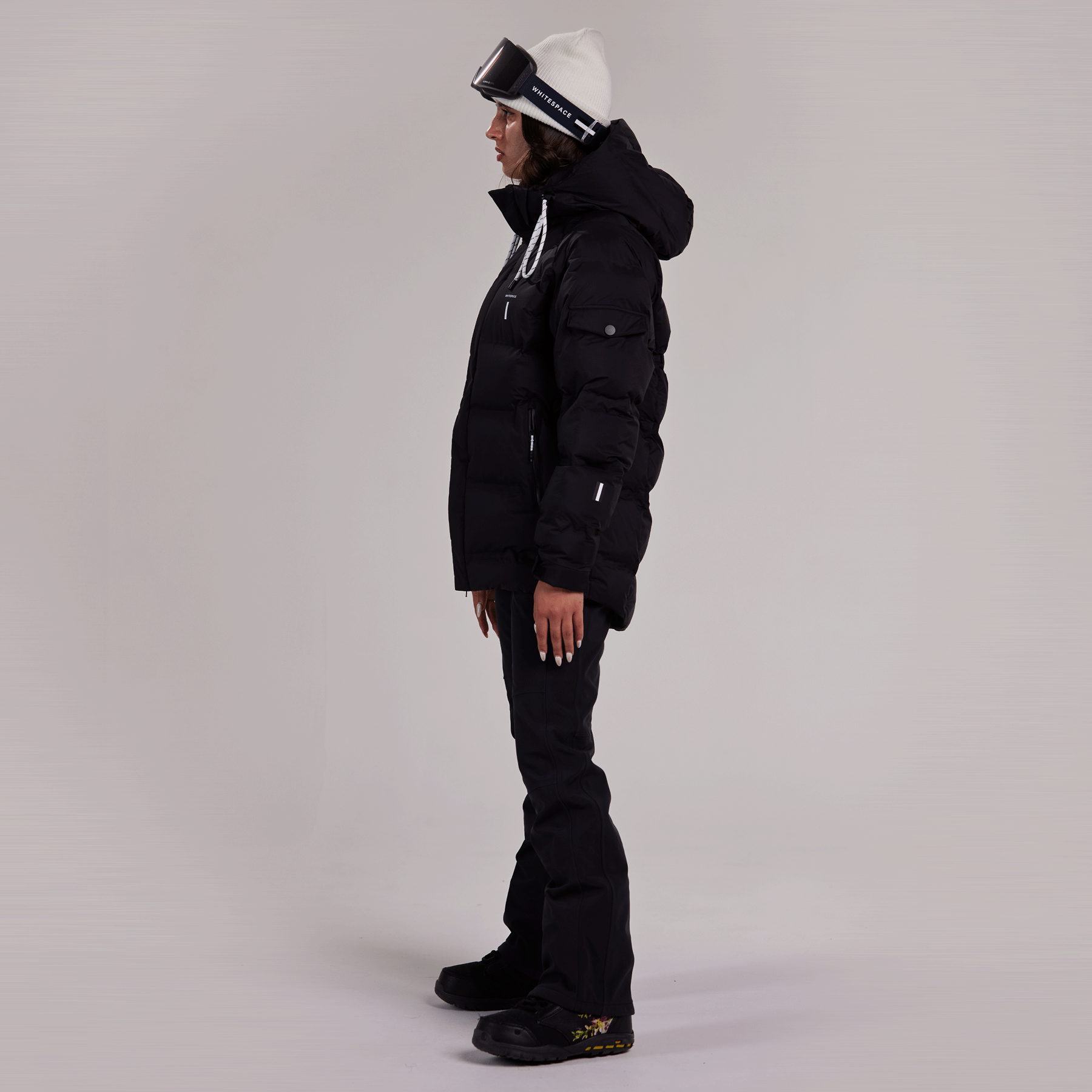 Waterproof Insulated Puffy Parka Jacket - Black
