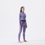 Video of model wearing women's graphene baselayer kit in sand verbena.